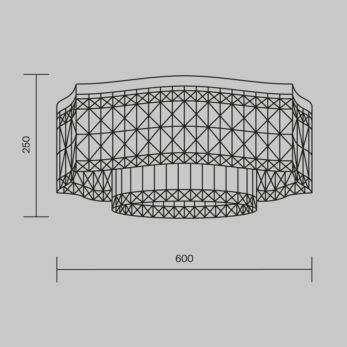 Maytoni Dune chrome ceiling light diagram DIA005CL 10CH