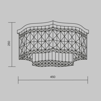 Maytoni Dune Gold Ceiling Light diagram DIA005CL 06G