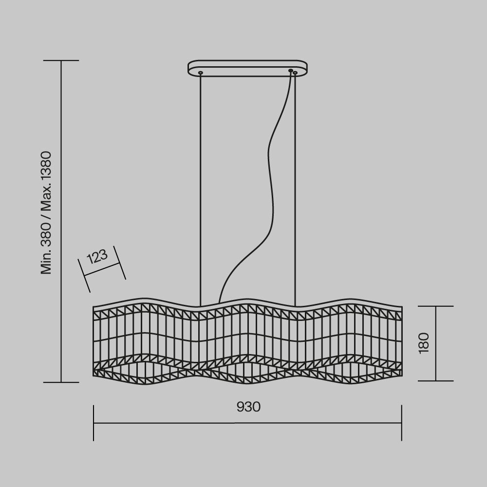 Maytoni Dune pendant lamp diagram
