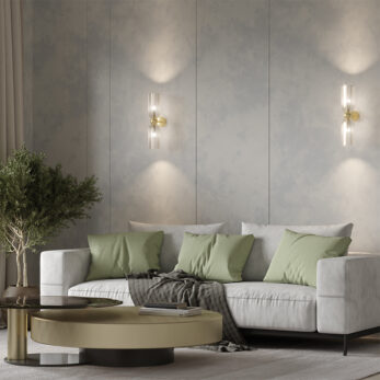 Maytoni Antic 2-light cognac wall lamp amb