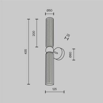 maytoni sconce technical drawing
