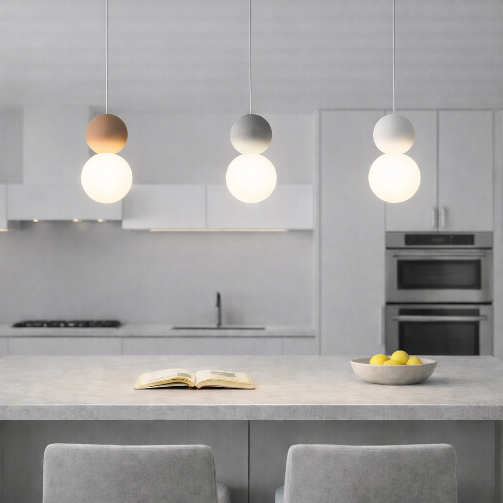 Pensiola cucina moderna con sospensioni multiple