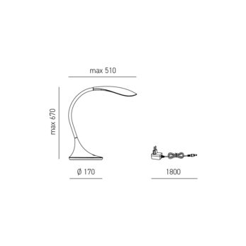 Gea Luce Nunki L desk lamp GLS001 005 DT