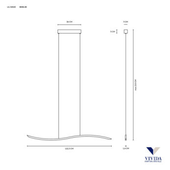 Vivida International LIL Wave pendant 0040.30 .31