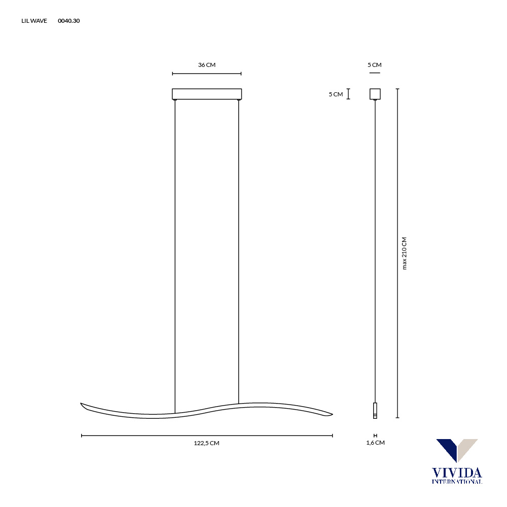 Vivida International LIL Wave pendant 0040.30 .31