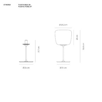 ETHEREA LAMPADA DA TAVOLO BIANCO 1X18W LED E27 DISEGNO