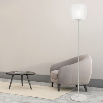 ETHEREA LAMPADA DA TERRA BIANCO 1X18W LED E27 AMB2