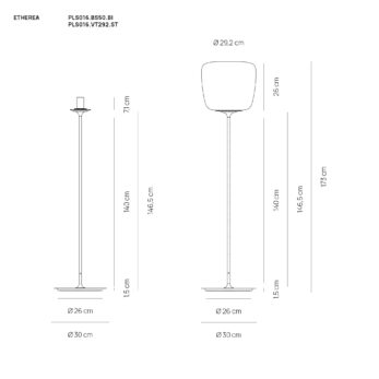 ETHEREA LAMPADA DA TERRA BIANCO 1X18W LED E27 DISEGNO