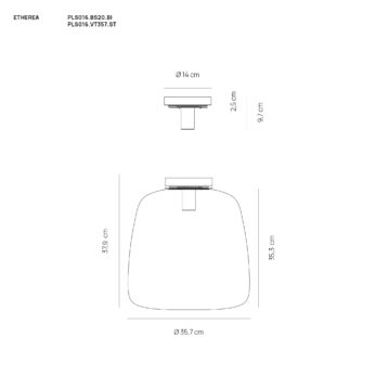 ETHEREA PLAFONIERA BIG BIANCO 1X18W LED E27 disegno