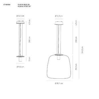 ETHEREA SOSPENSIONE BIG BIANCO 1X 18 W LED E27 DIS