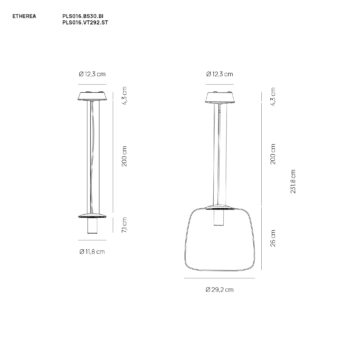 ETHEREA SOSPENSIONE SMALL BIANCO 1X18W LED E27 disegno