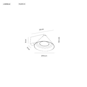 Vivida International Luminelle Applique PLS015.10 DISEGNO TECNICO