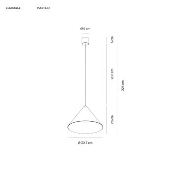 Vivida International Luminelle Sospensione PLS015.31 DISEGNO TECNICO