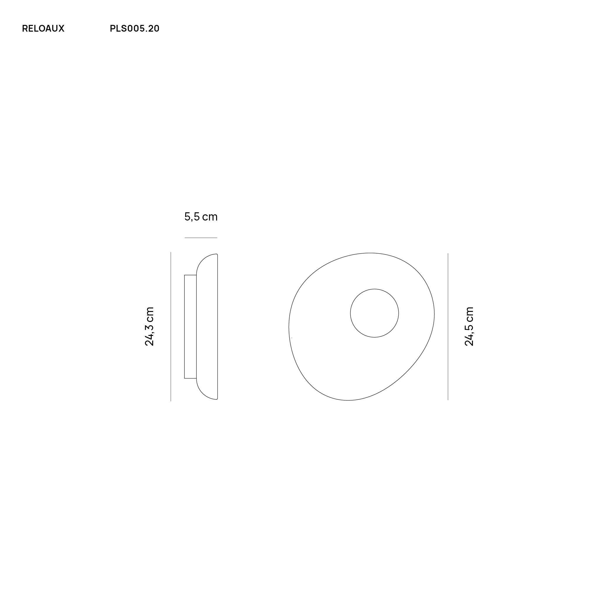 Vivida International Reloaux PLS005.21 DISEGNO TECNICO