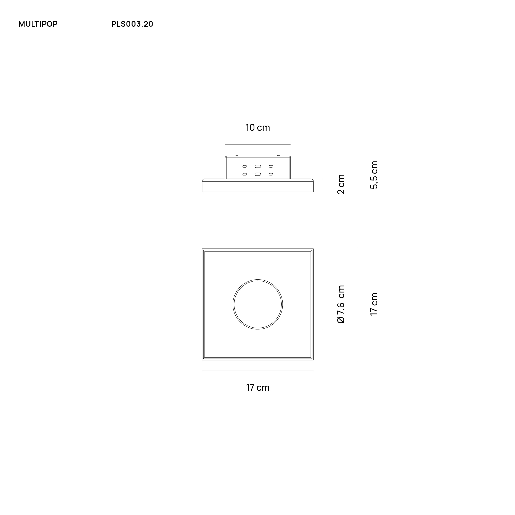 Vivida International Multipop PLS003.20 DISEGNO TECNICO