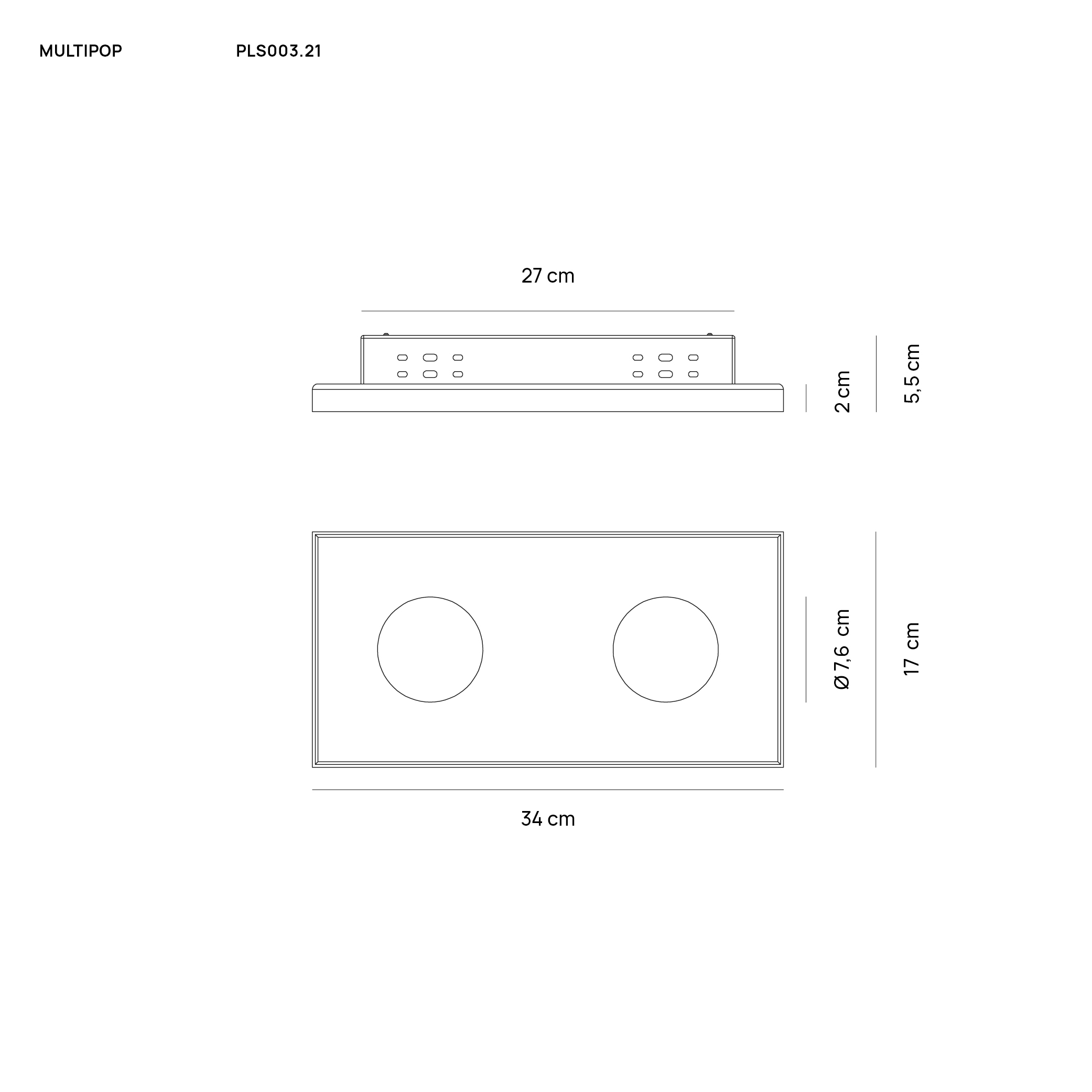 Vivida International Multipop PLS003.21 DISEGNO TECNICO