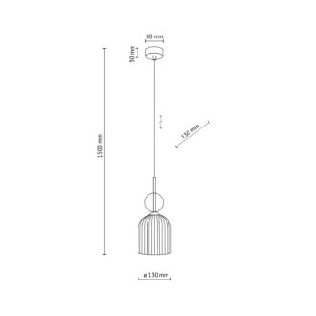 Tk Lighting Sospensione 11020 SOPHIA COGNAC WHITE R