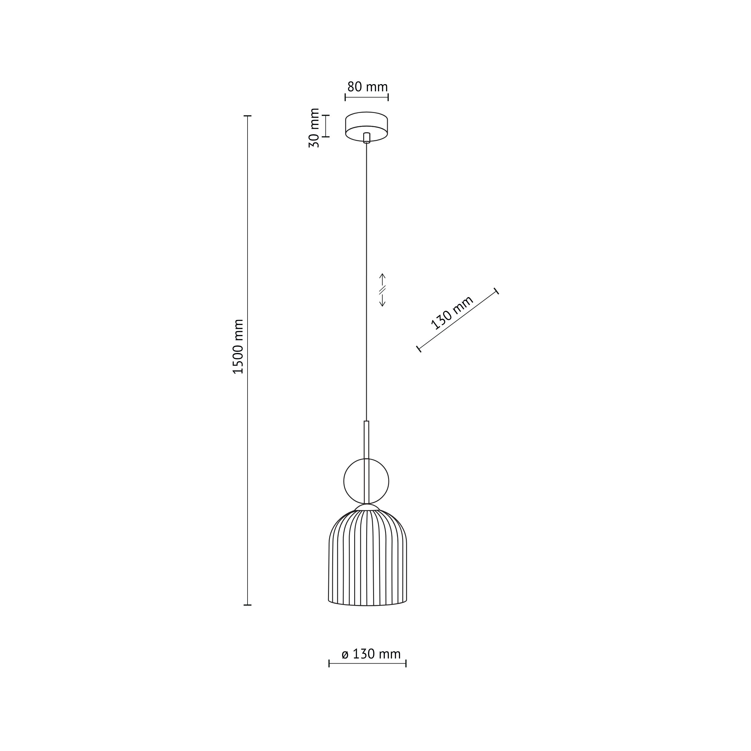 Tk Lighting Sospensione 11020 SOPHIA COGNAC WHITE R