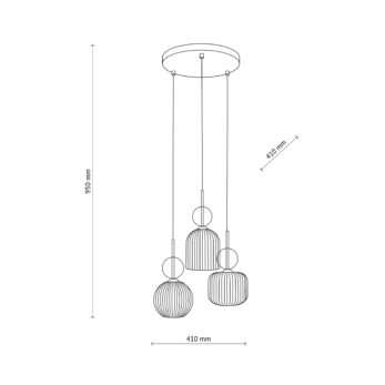 Tk Lighting Sospensione 11041 SOPHIA COGNAC R