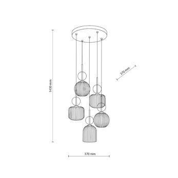 Tk Lighting Sospensione 11043 SOPHIA COGNAC R