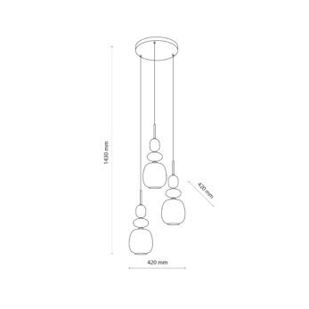 Tk Lighting Sospensione 11872 ZEN SABIA BOTTI WHITE R