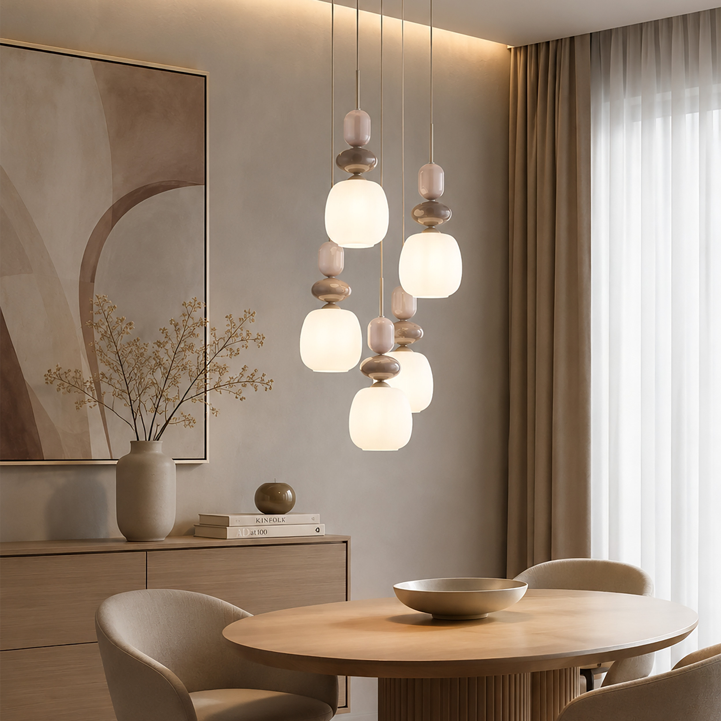 Tk Lighting Sospensione 11874 ZEN SABIA BOTTI WHITE B